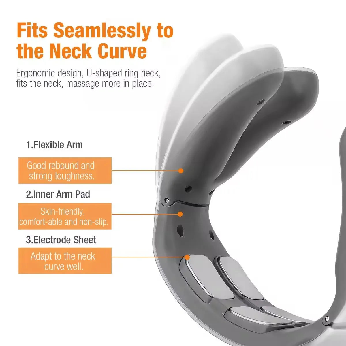 Masajeador eléctrico inteligente, masajeador de pulso para cuello y hombros, amasador Tens, calor inalámbrico, vértebra Cervical, relajación, alivio del dolor