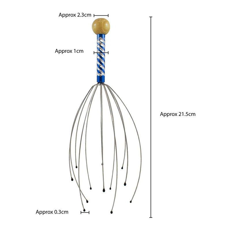 Masaje de cabeza Masajista de cabeza de araña para terapia de relajación y alivio del estrés
